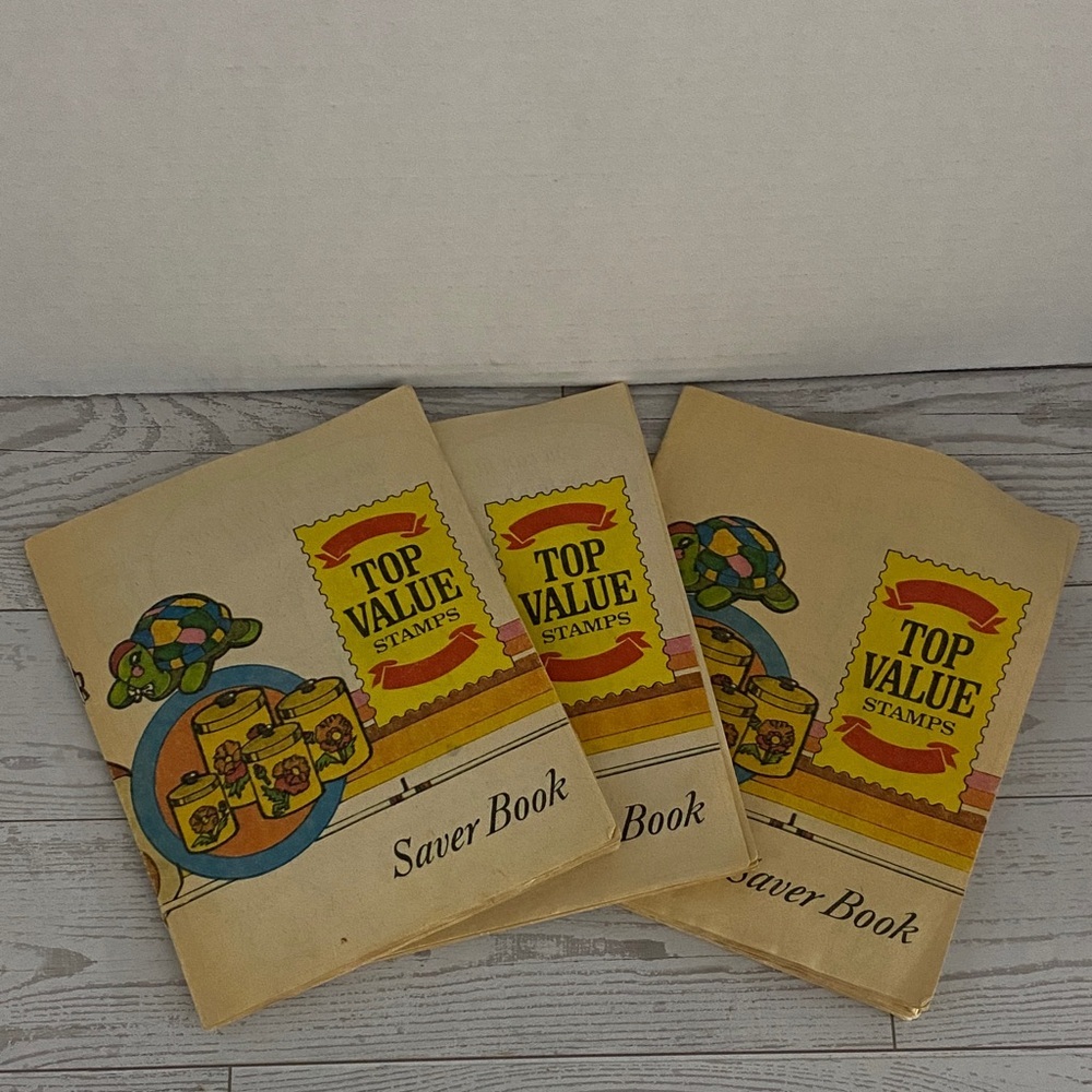 Vintage Top Value Trading Stamp Saver Books Lot 1960s 1970s